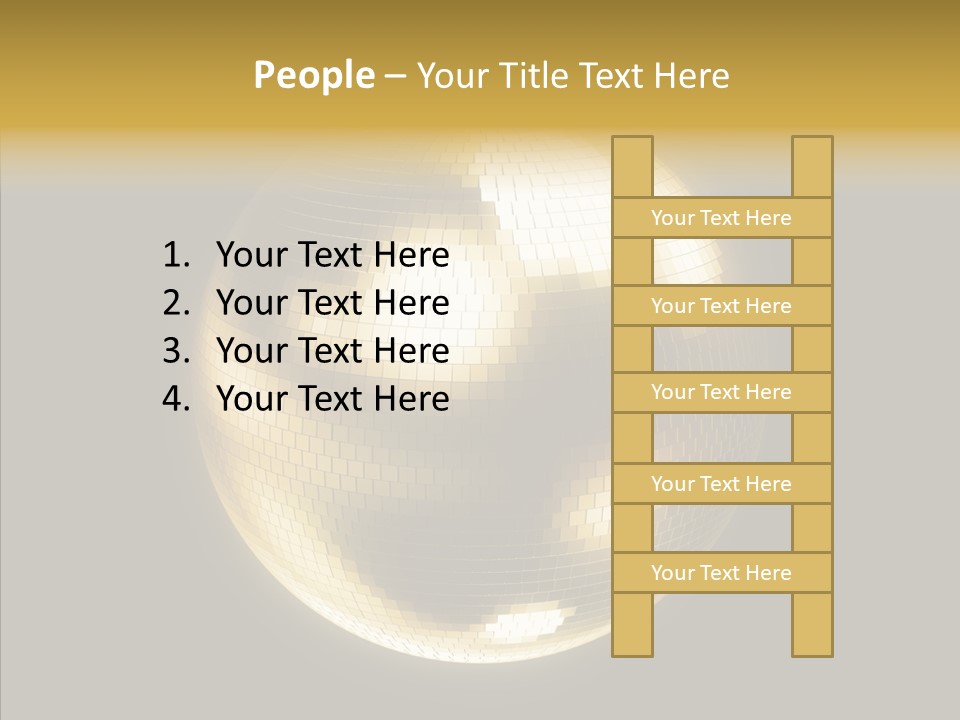 Discotheque Ball Glittery PowerPoint Template