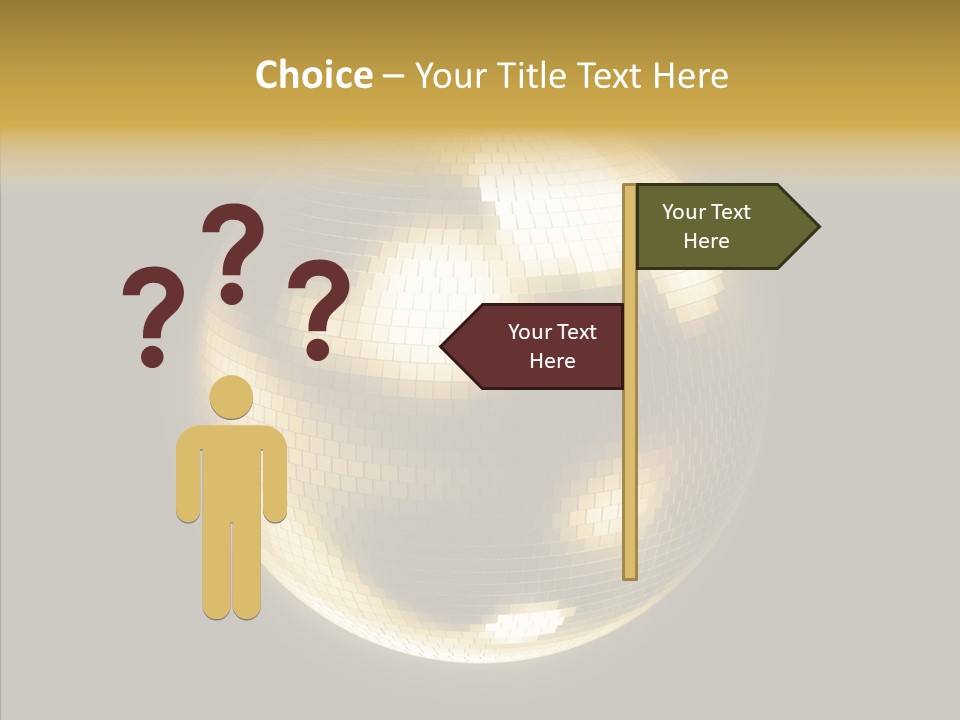 Discotheque Ball Glittery PowerPoint Template