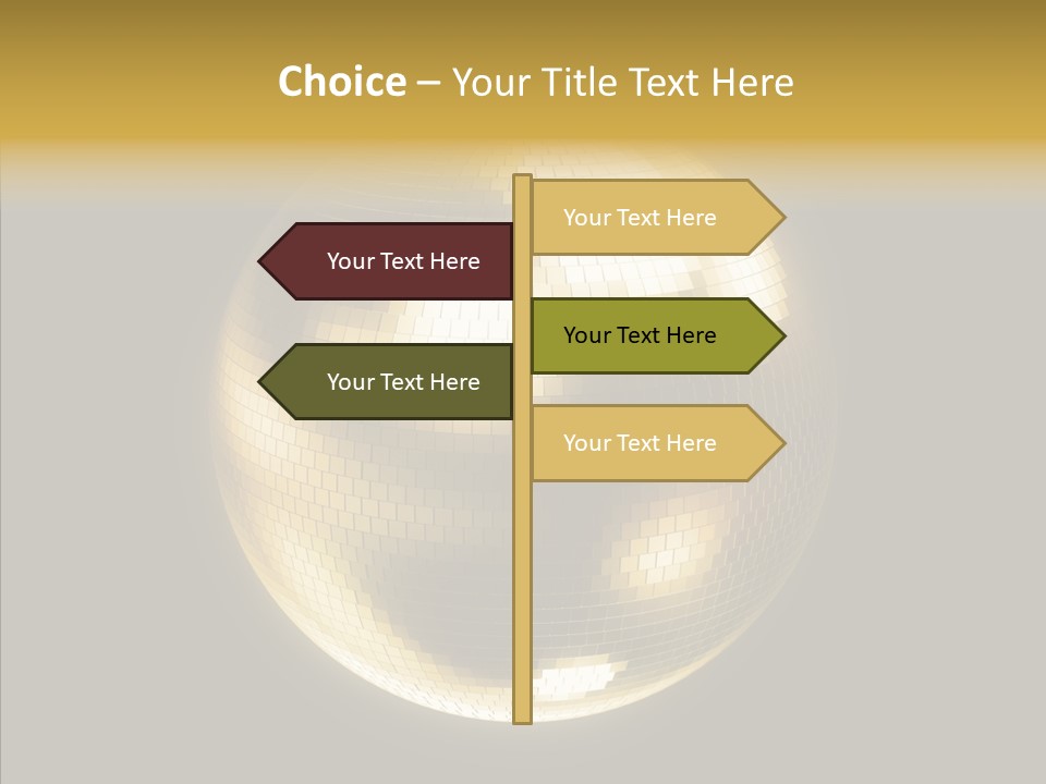 Discotheque Ball Glittery PowerPoint Template