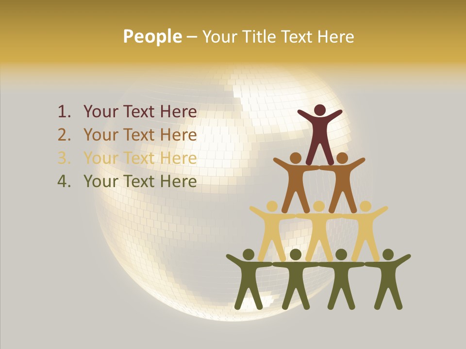 Discotheque Ball Glittery PowerPoint Template