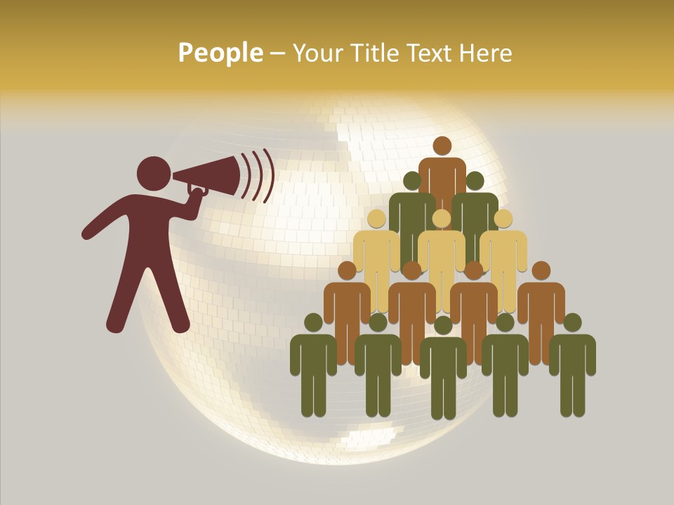 Discotheque Ball Glittery PowerPoint Template