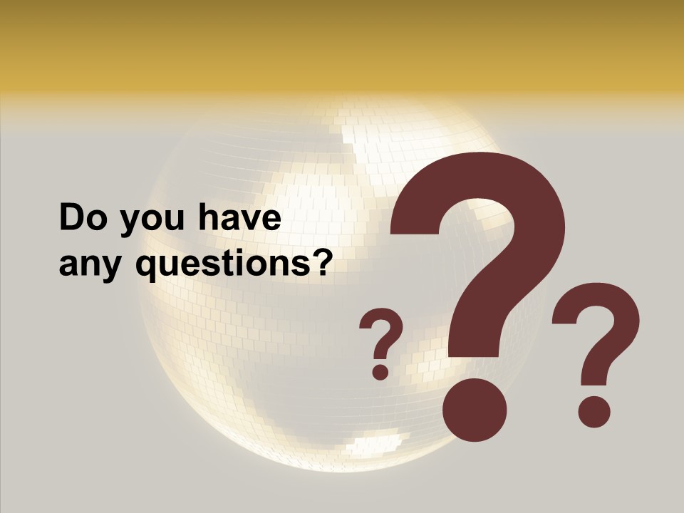 Discotheque Ball Glittery PowerPoint Template