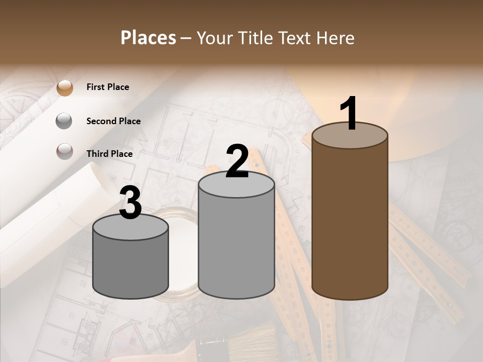 Decorating Blueprint Measurements PowerPoint Template