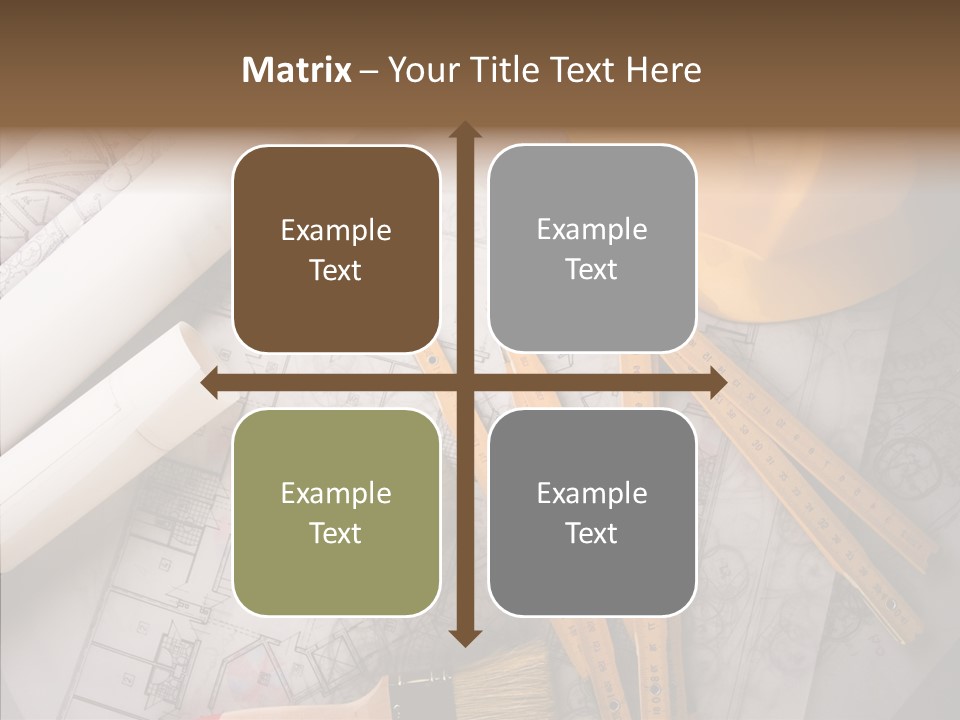 Decorating Blueprint Measurements PowerPoint Template