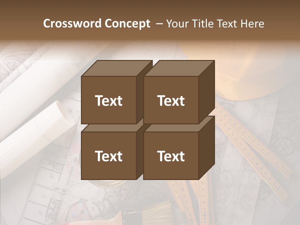 Decorating Blueprint Measurements PowerPoint Template