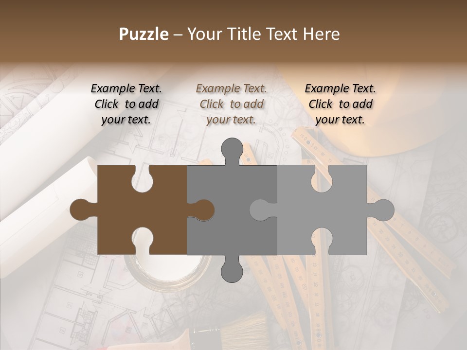 Decorating Blueprint Measurements PowerPoint Template