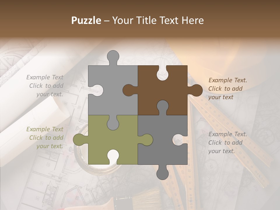 Decorating Blueprint Measurements PowerPoint Template