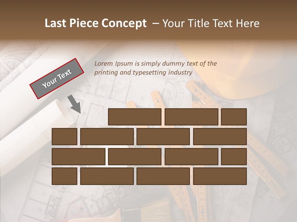 Decorating Blueprint Measurements PowerPoint Template