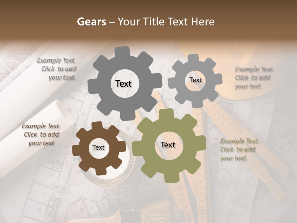 Decorating Blueprint Measurements PowerPoint Template