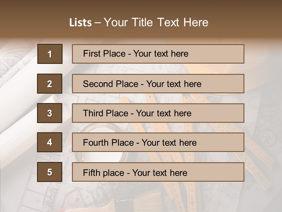Decorating Blueprint Measurements PowerPoint Template