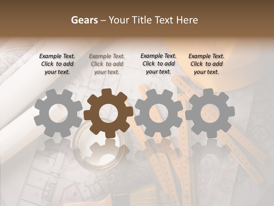 Decorating Blueprint Measurements PowerPoint Template