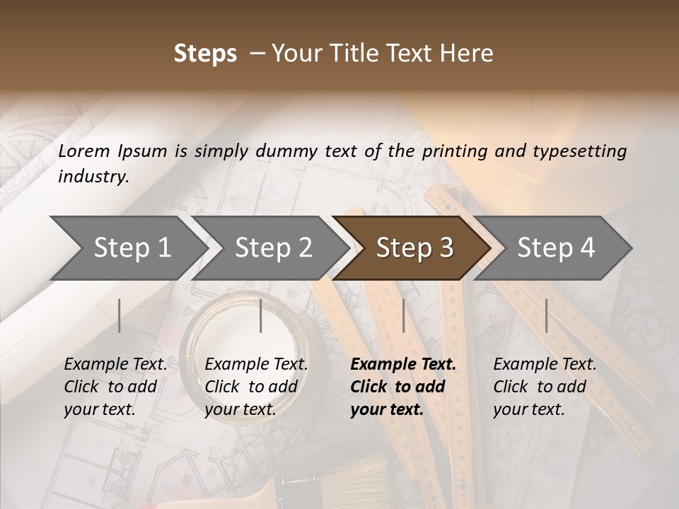 Decorating Blueprint Measurements PowerPoint Template