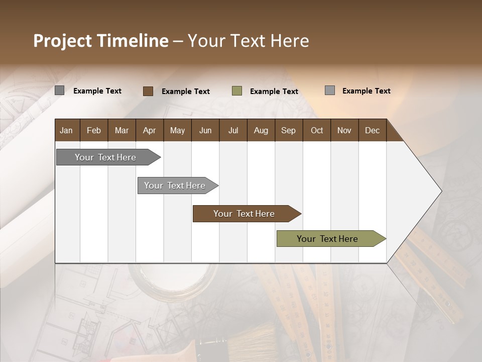 Decorating Blueprint Measurements PowerPoint Template