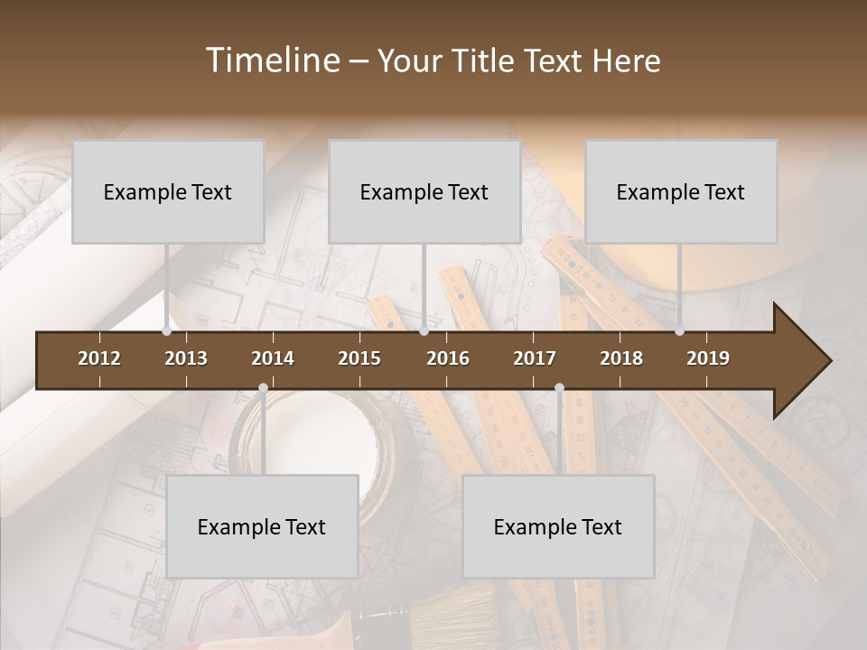 Decorating Blueprint Measurements PowerPoint Template