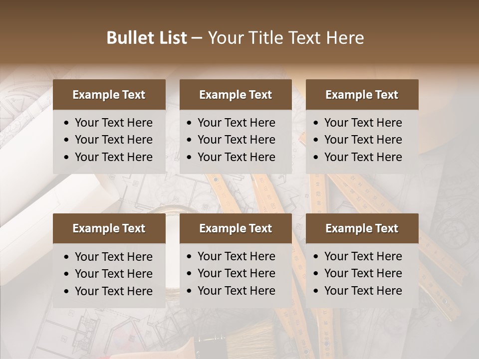 Decorating Blueprint Measurements PowerPoint Template
