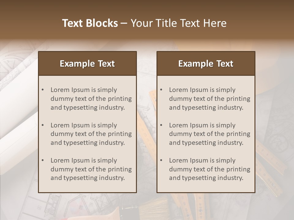 Decorating Blueprint Measurements PowerPoint Template