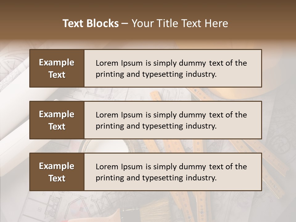 Decorating Blueprint Measurements PowerPoint Template