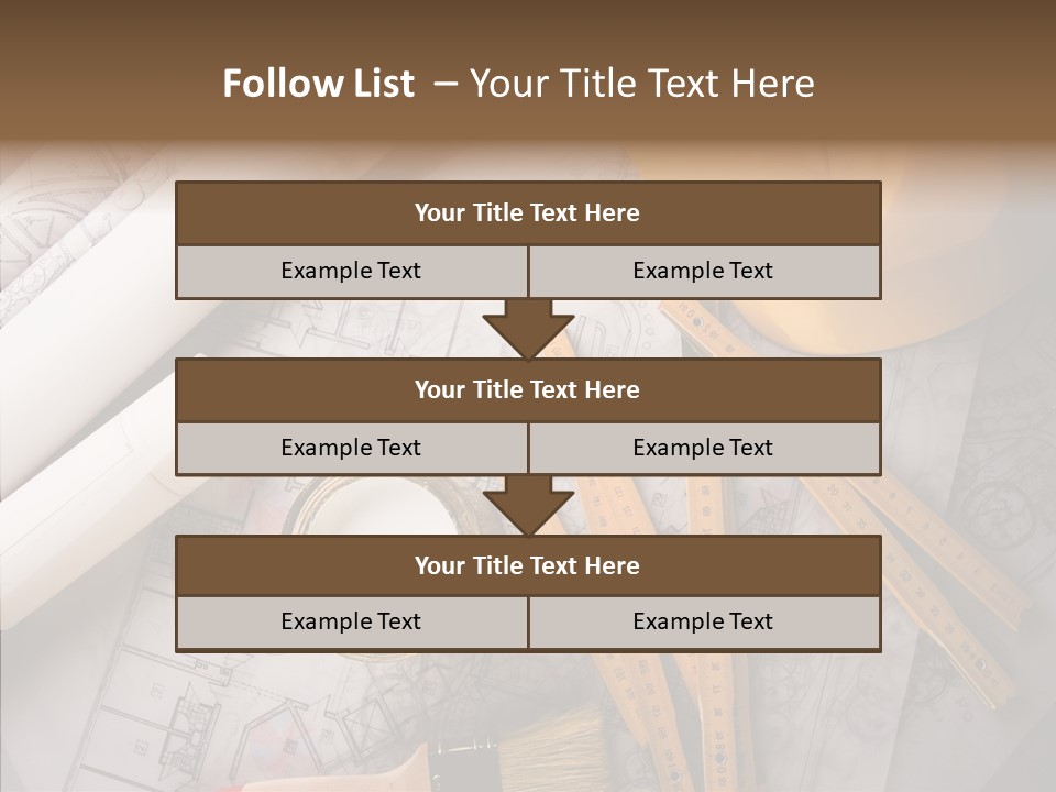 Decorating Blueprint Measurements PowerPoint Template