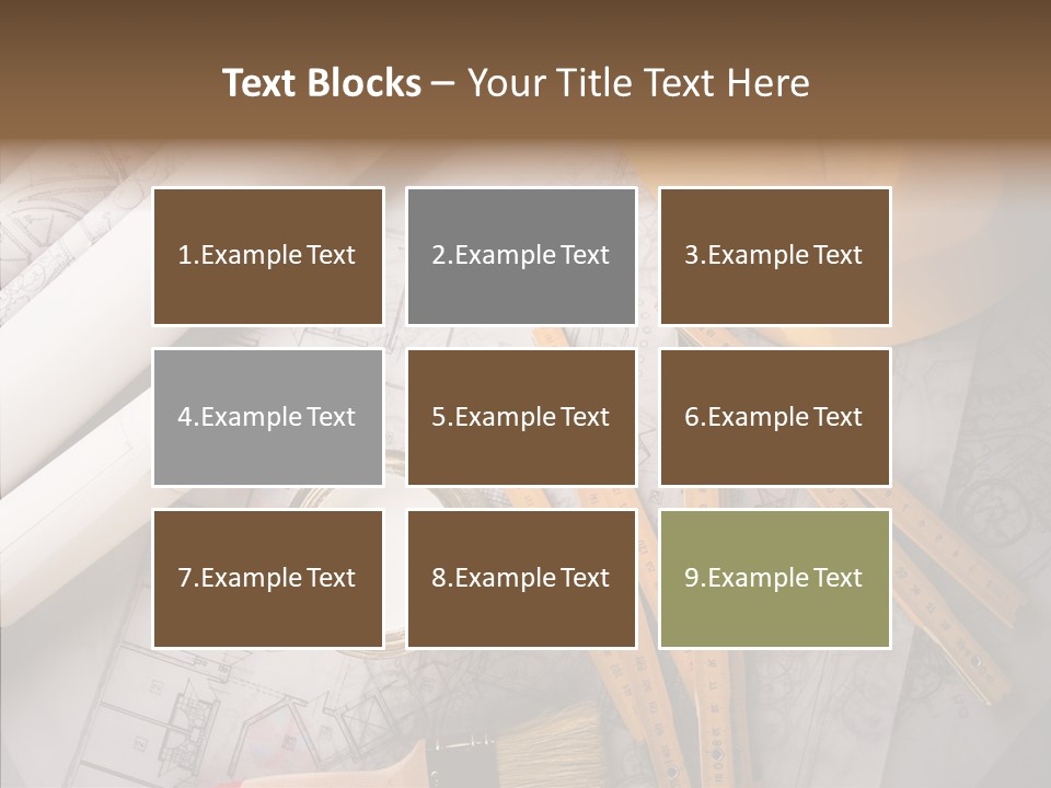 Decorating Blueprint Measurements PowerPoint Template