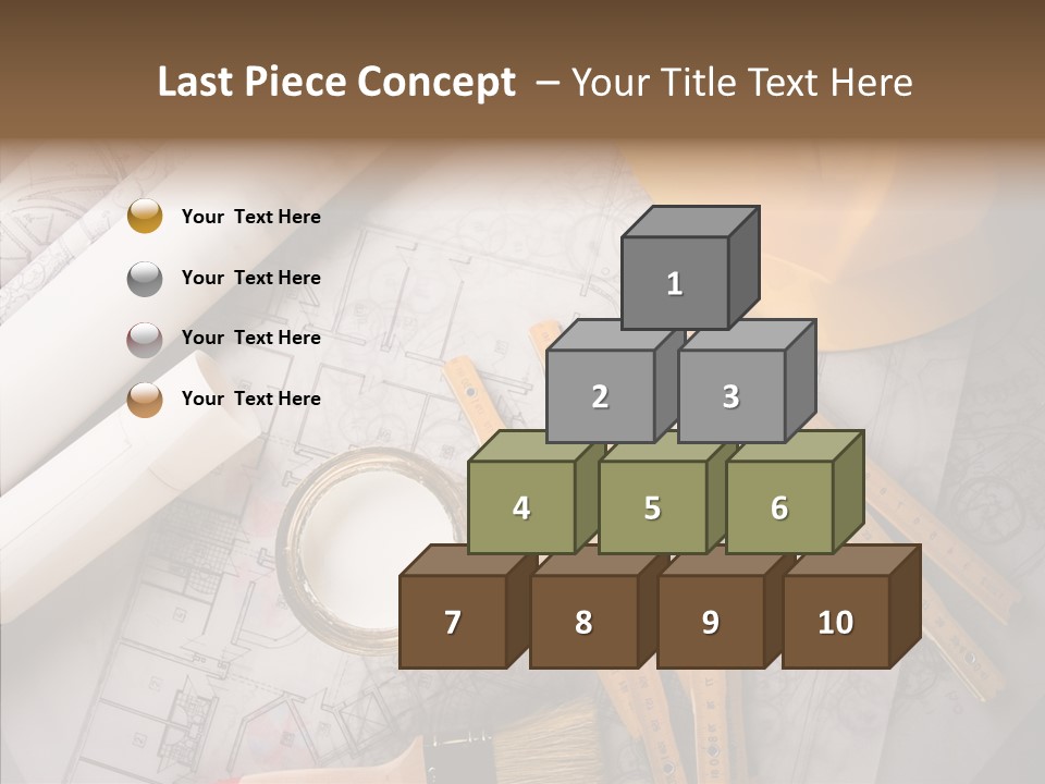 Decorating Blueprint Measurements PowerPoint Template