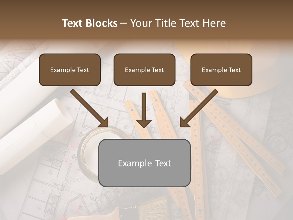 Decorating Blueprint Measurements PowerPoint Template