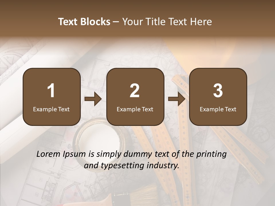 Decorating Blueprint Measurements PowerPoint Template