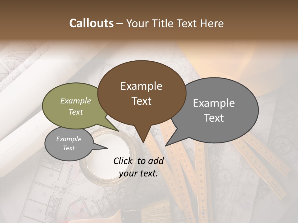Decorating Blueprint Measurements PowerPoint Template