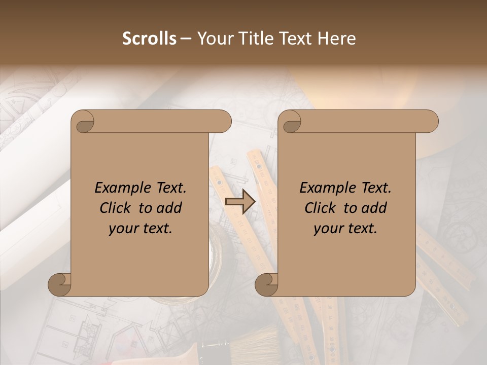 Decorating Blueprint Measurements PowerPoint Template