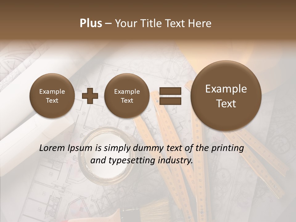 Decorating Blueprint Measurements PowerPoint Template