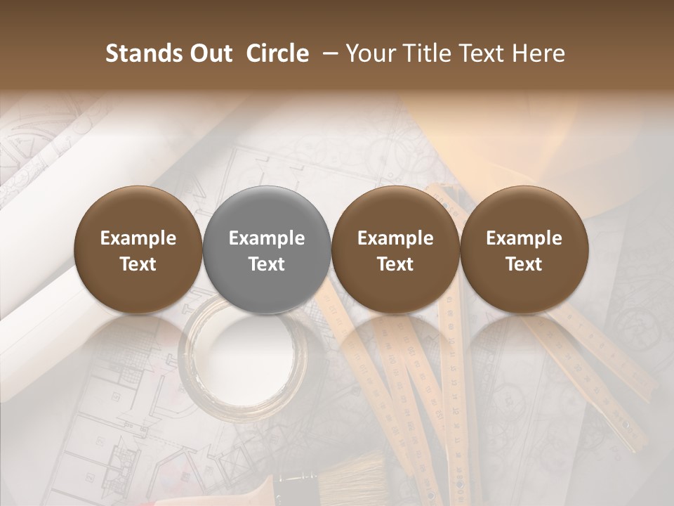 Decorating Blueprint Measurements PowerPoint Template