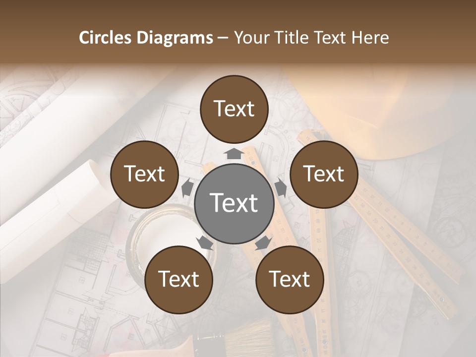 Decorating Blueprint Measurements PowerPoint Template