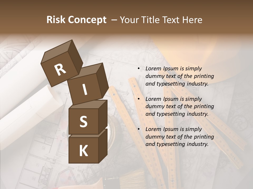 Decorating Blueprint Measurements PowerPoint Template