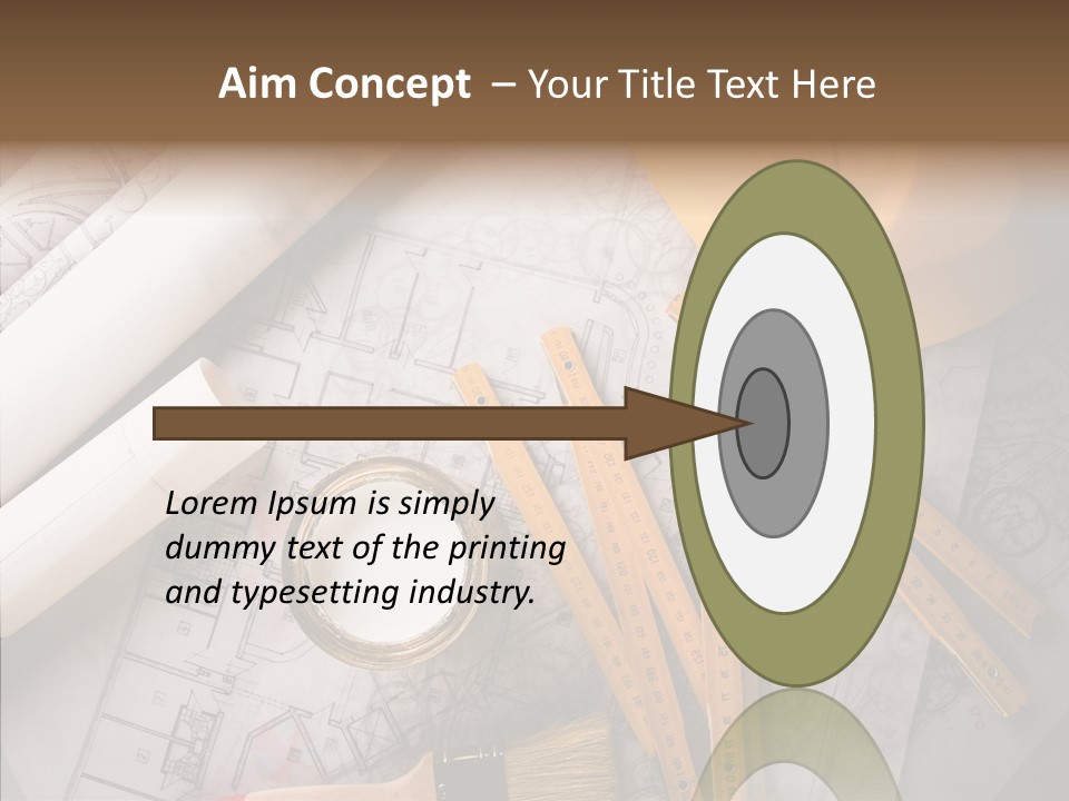 Decorating Blueprint Measurements PowerPoint Template