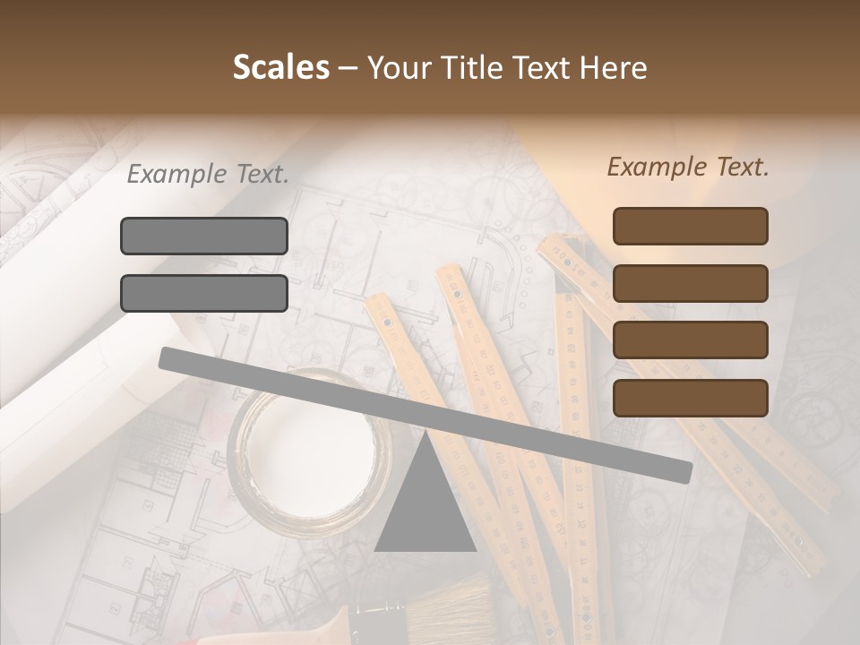 Decorating Blueprint Measurements PowerPoint Template