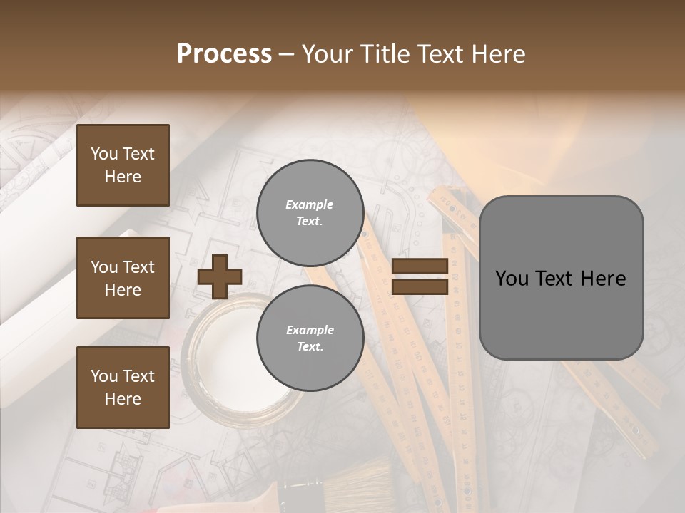 Decorating Blueprint Measurements PowerPoint Template