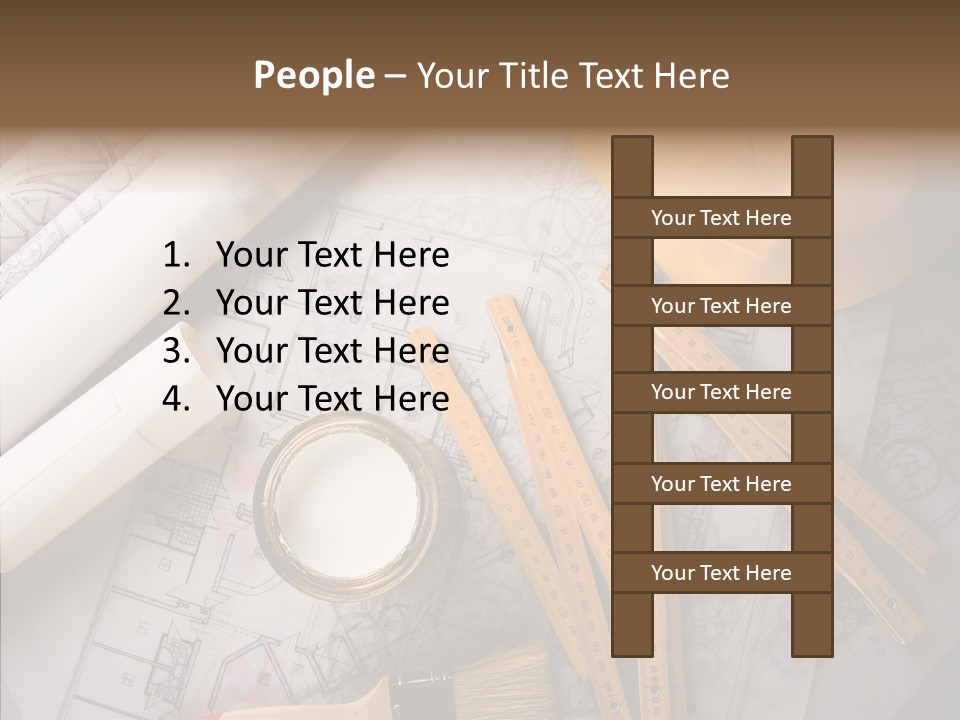 Decorating Blueprint Measurements PowerPoint Template