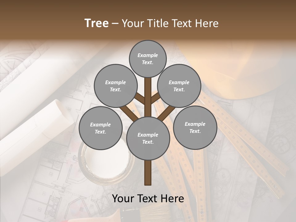 Decorating Blueprint Measurements PowerPoint Template