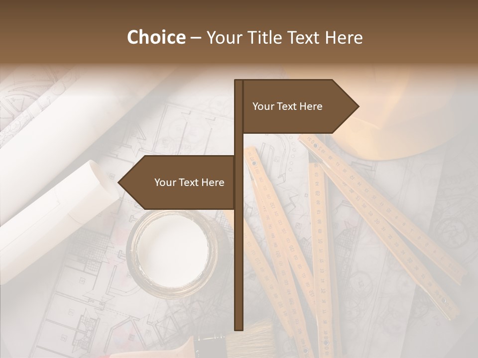 Decorating Blueprint Measurements PowerPoint Template