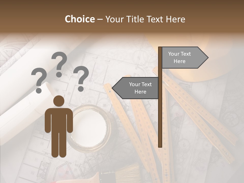 Decorating Blueprint Measurements PowerPoint Template