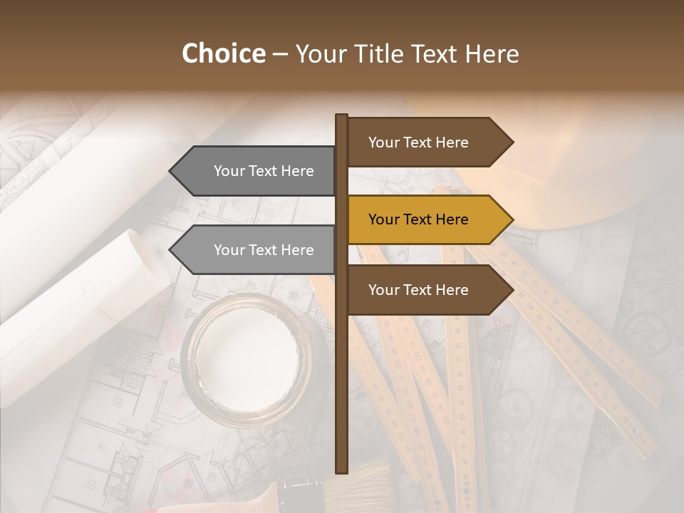 Decorating Blueprint Measurements PowerPoint Template