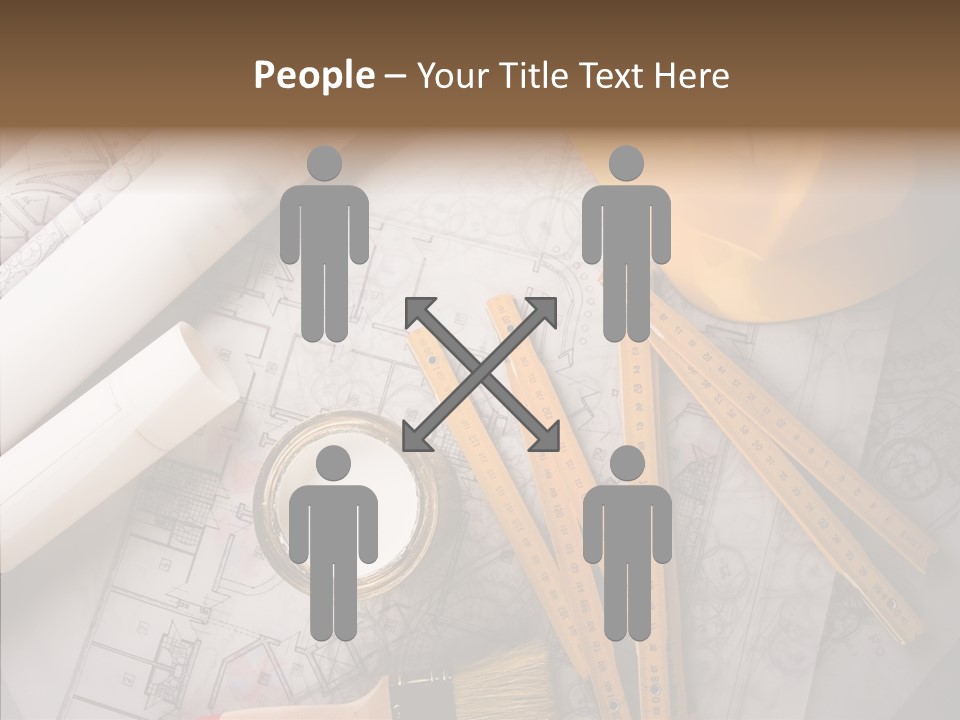 Decorating Blueprint Measurements PowerPoint Template