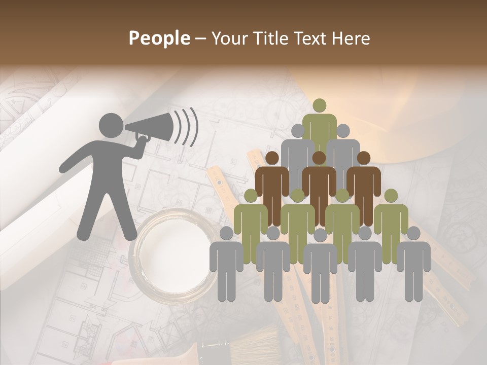 Decorating Blueprint Measurements PowerPoint Template