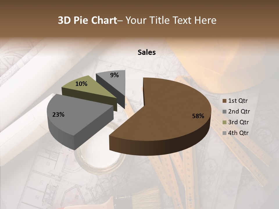 Decorating Blueprint Measurements PowerPoint Template