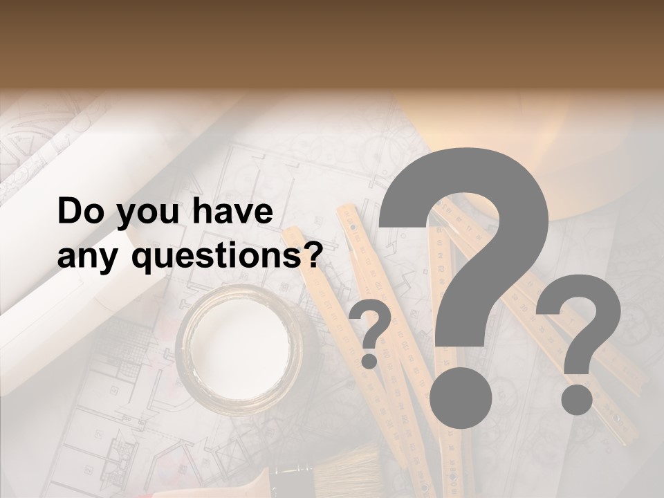 Decorating Blueprint Measurements PowerPoint Template