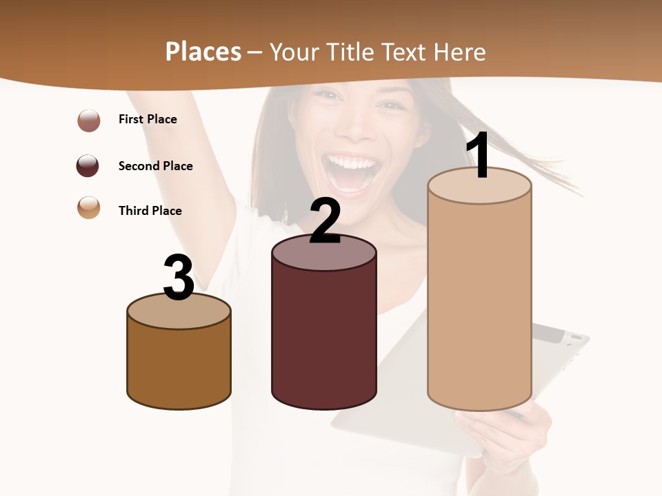 Pretty Joy Person PowerPoint Template