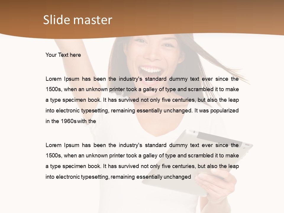 Pretty Joy Person PowerPoint Template