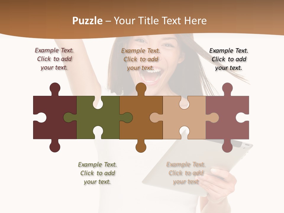 Pretty Joy Person PowerPoint Template