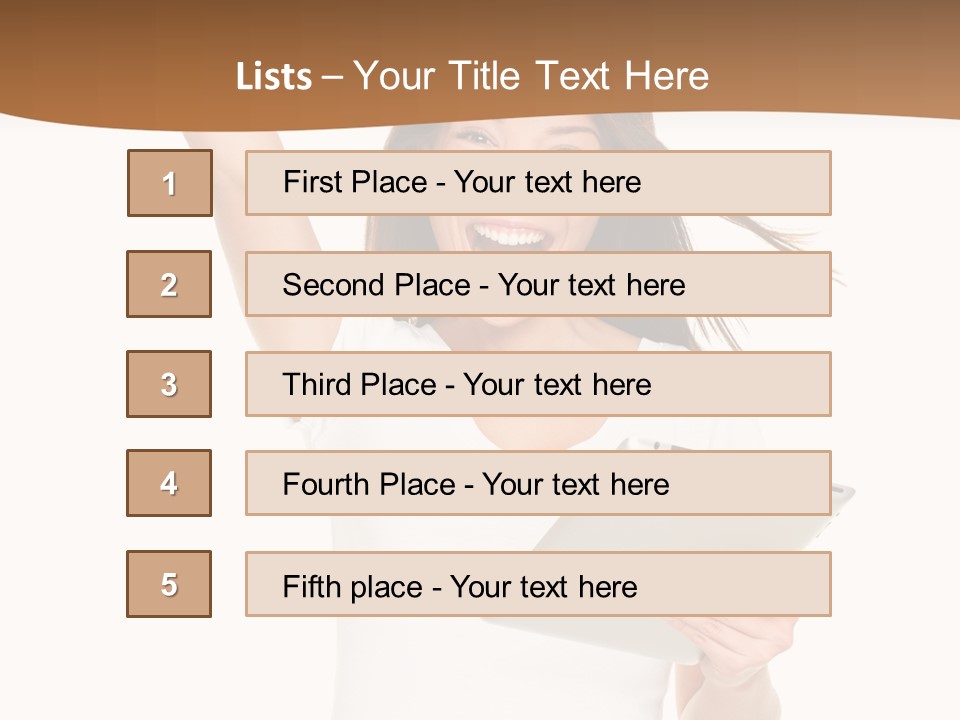 Pretty Joy Person PowerPoint Template