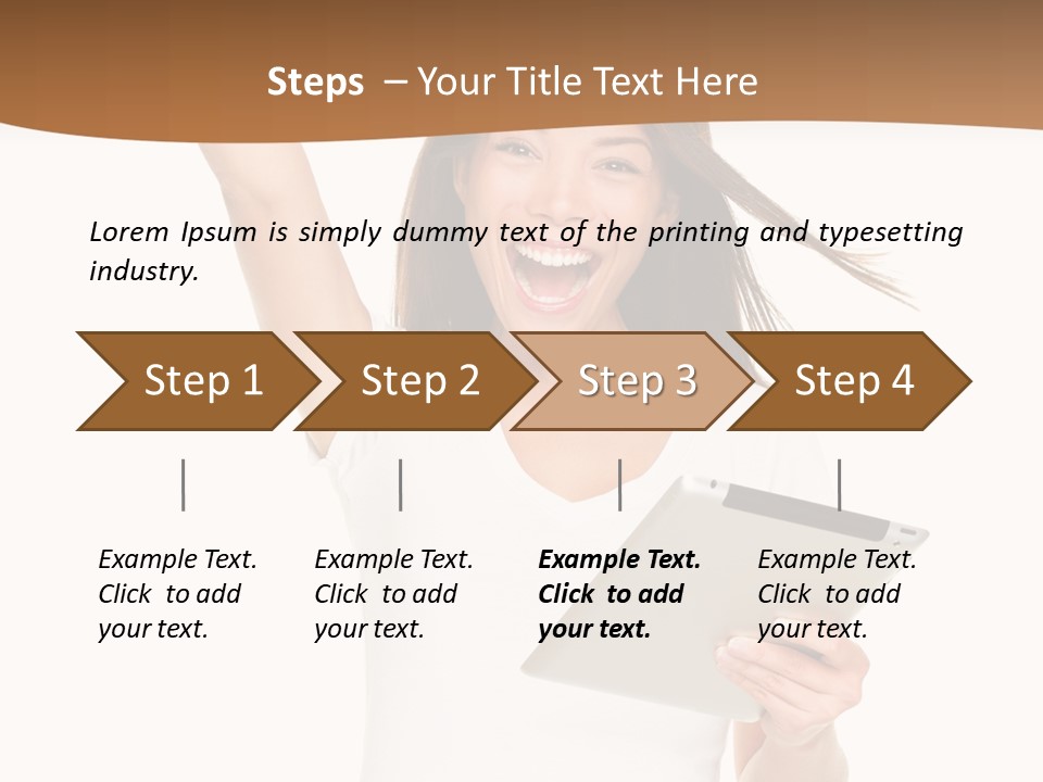 Pretty Joy Person PowerPoint Template