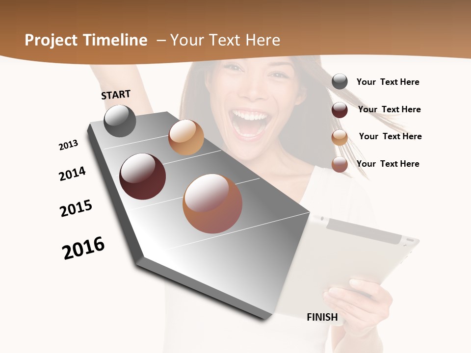 Pretty Joy Person PowerPoint Template